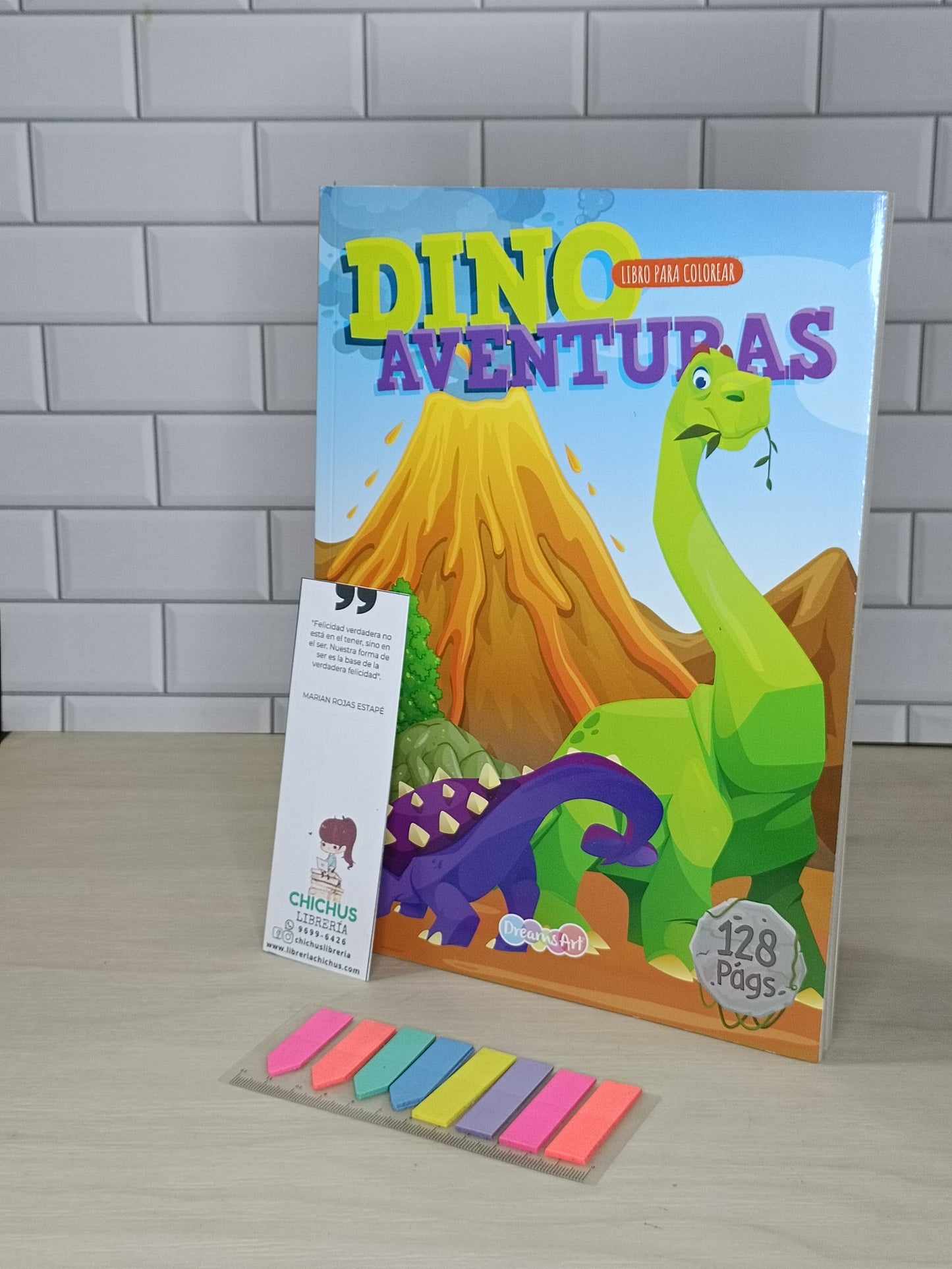 Dino aventuras, libro para colorear
