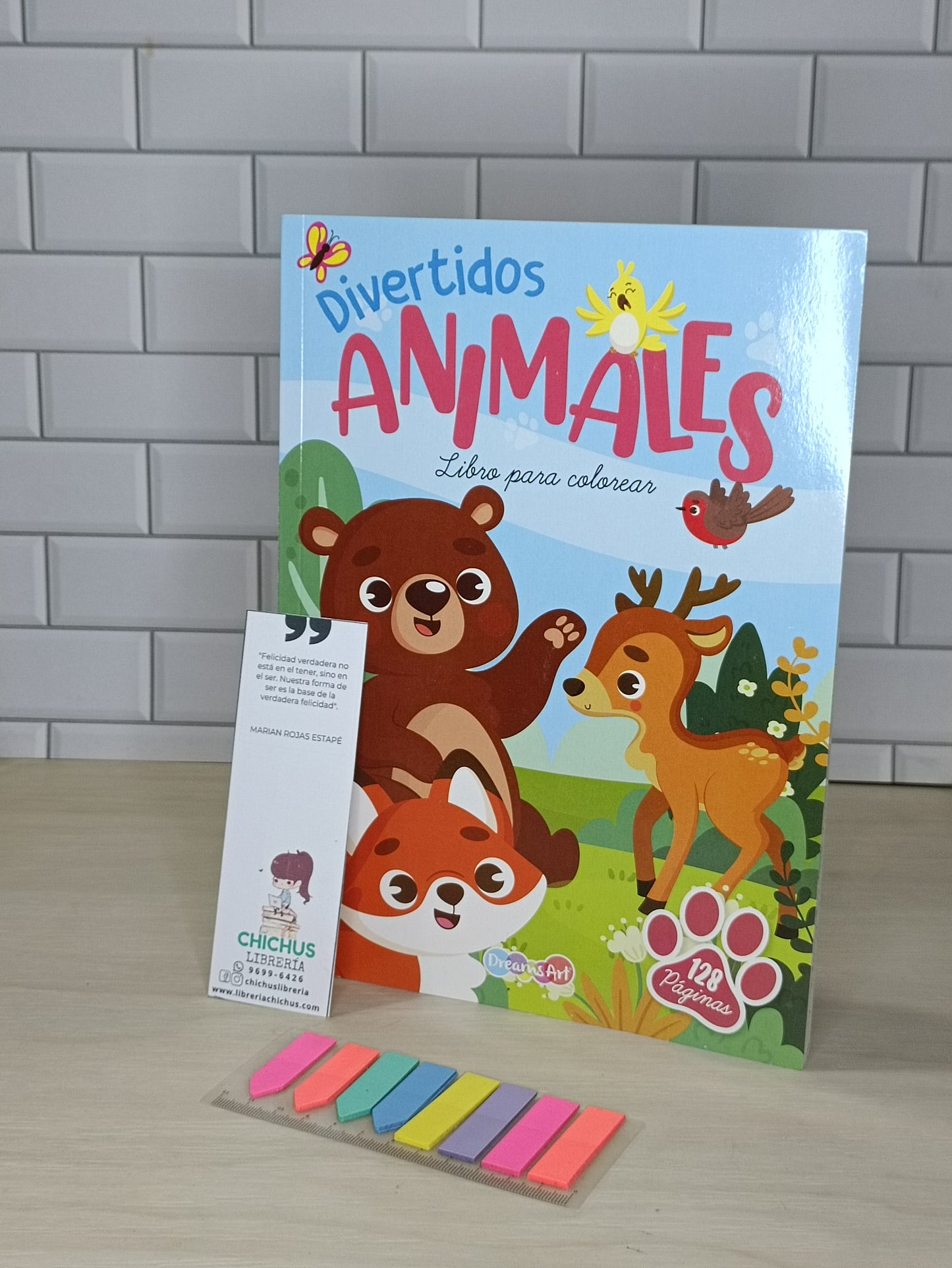 Divertidos animales, libro para colorear