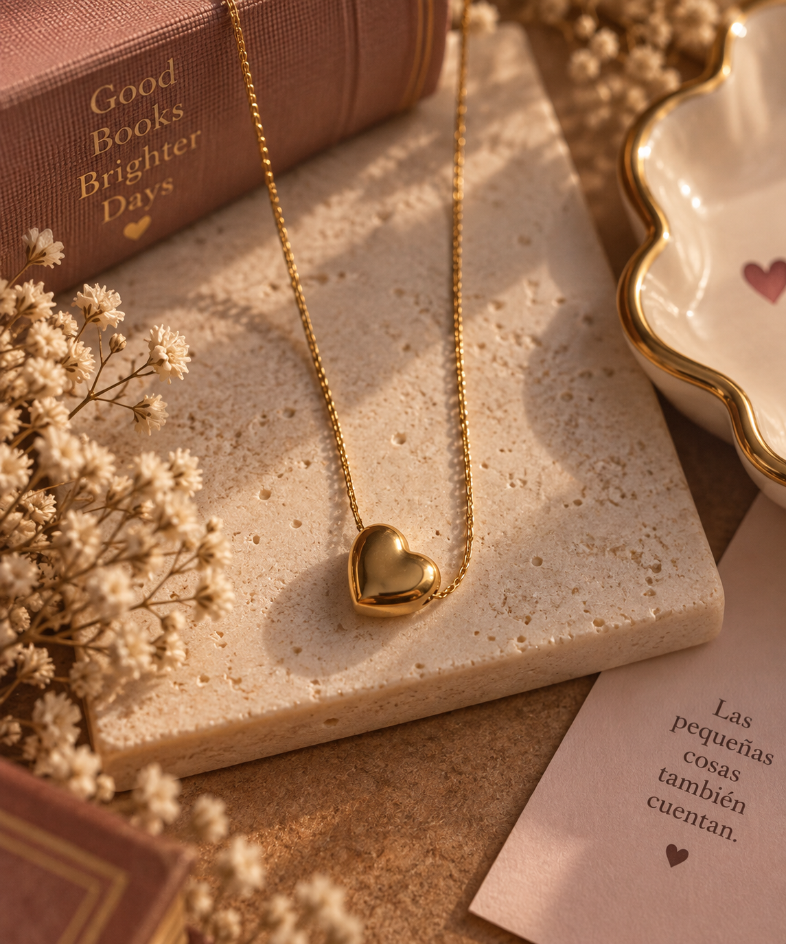 Collar Corazón Dorado 🤎✨