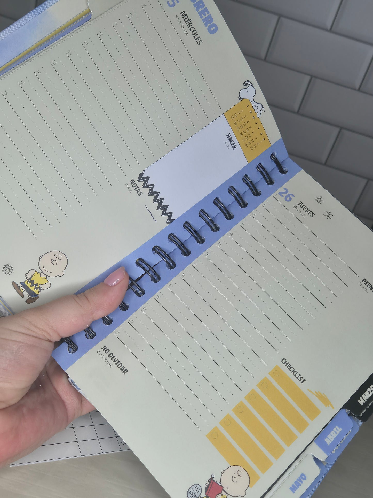 Agenda de Snoopy 2026