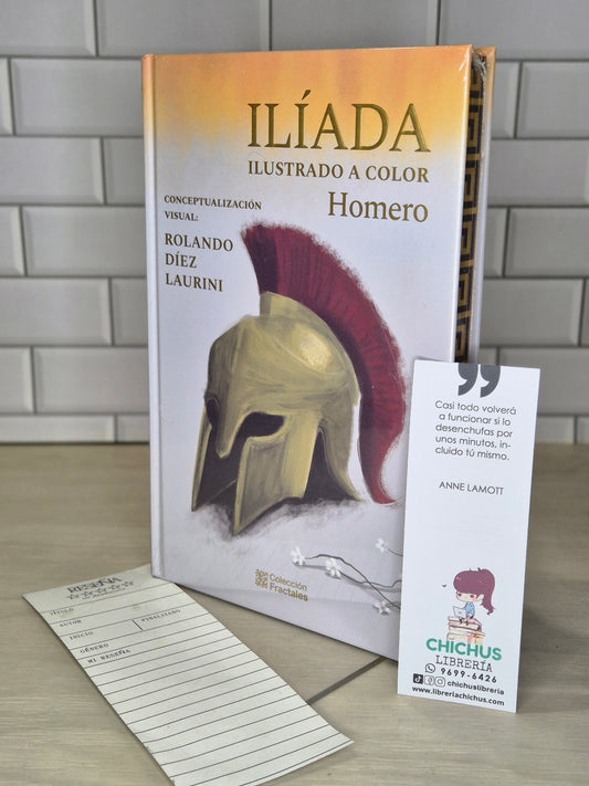 Iliada edición ilustrada a color en tapa dura con cantos pintados